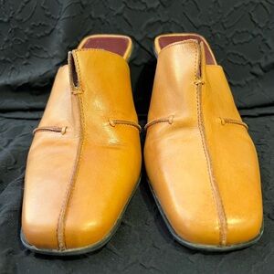 Nicole Tan Leather Mules